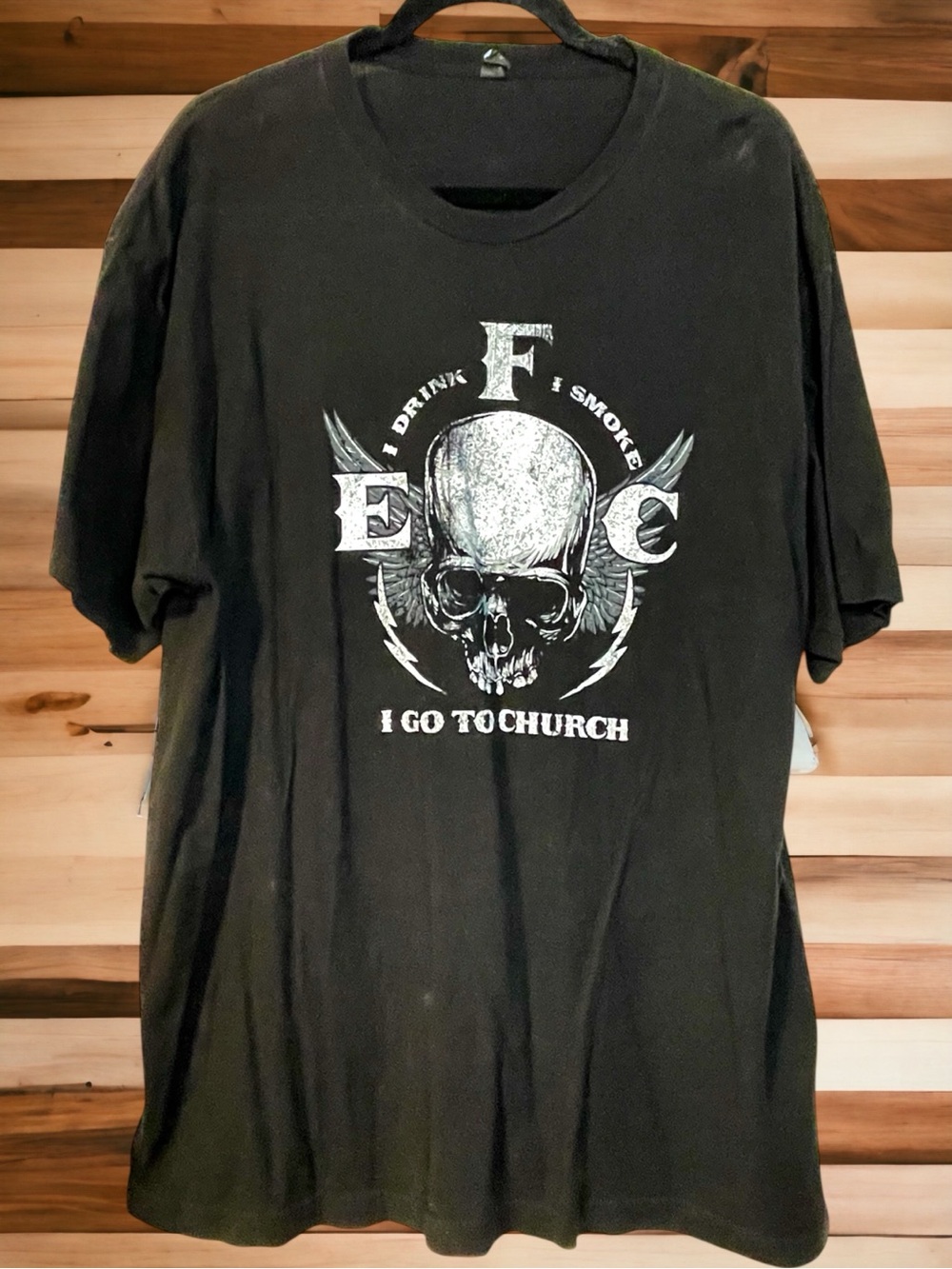 Men’s Eric Church black skull country concert T-Shirt